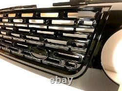 Konnekt Autobiography Style Front Grille Gloss Black Fits Range Rover Vogue L322