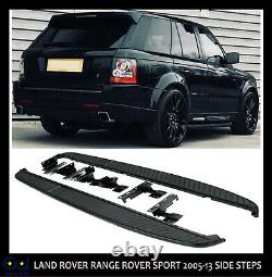 Land Rover Range Rover Sport 2005-13 Side Steps Running Boards All Black Stealth