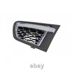 Left Front Bumper Grill For Range Rover Sport 2010-2012 Dark Gray And Chrome