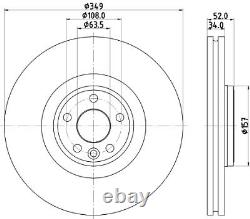 MINTEX Front BRAKE DISCS + PADS for LANDROVER RANGE ROVER EVOQUE 2.0 4x4 2014-on