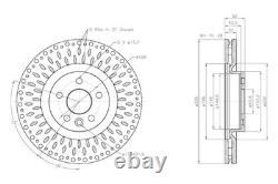 NK Pair of Front Brake Discs for Land Range Rover Evoque 2.2 Jun 2011-Jun 2019