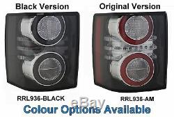 PAIR of 2012 Black LED Rear Lights for Range Rover L322 conversion new tail lamp
