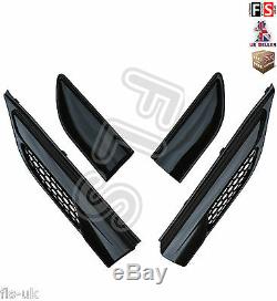 RANGE ROVER EVOQUE SIDE VENTS AIR WING VENTS FRONT GRILLE 2010up GLOSS BLACK