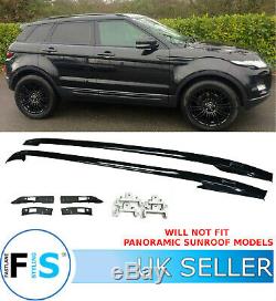 Range Rover Evoque L538 2011+ Black Aluminium Roof Rails Rack Bars Oem Fit