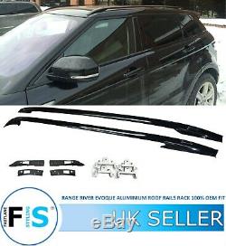 Range Rover Evoque L538 2011+ Black Aluminium Roof Rails Rack Bars Oem Fit