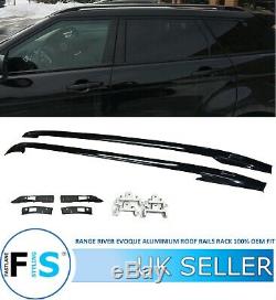 Range Rover Evoque L538 2011+ Black Aluminium Roof Rails Rack Bars Oem Fit