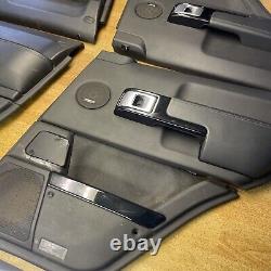 Range Rover L322 Interior Black Leather & Black Wood Set of 4 Door Cards