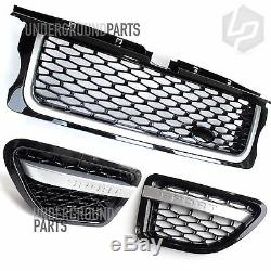 Range Rover Sport 05-09 Autobiography Black And Silver Front Grille Side Vents