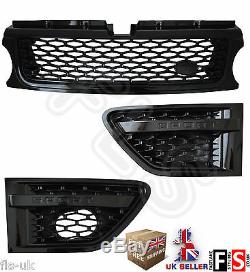 Range Rover Sport Autobiography 2010-13 Side Vents Front Grille Set-gloss Black