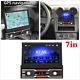 Retractable 7in Car Radio Stereo Gps Sat Nav Map Bluetooth Mp5 Player 1 Din Unit