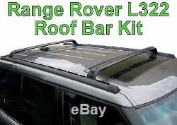 Roof bar kit for Range Rover L322 + locking cross rails rack box vogue HSE new