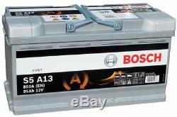 S5 A13 Bosch AGM Car Battery 12V 95Ah Type 019 S5A13