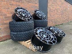 SET OF 5 OCTA STYLE Land Rover Defender fitment 5x22 WHEELS & ALL TERRAIN TYRES