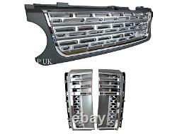 SVA Style Front Grille Side Vents Range Rover Grey Chrome L322 2005 to 2009
