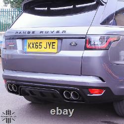 SVR Style rear bumper for Sport L494 2014+ Exhaust Painted Santorini Black