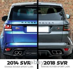 SVR Style rear bumper for Sport L494 2014+ Exhaust Painted Santorini Black