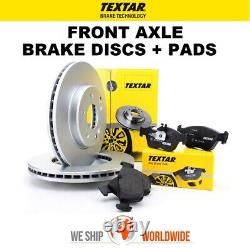 TEXTAR Front BRAKE DISCS + PADS for LANDROVER RANGE ROVER SPORT 4.2 4x4 2005-13