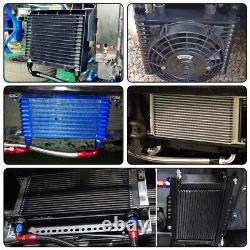 Universal AN8 30 Row Engine Oil Cooler With AN8 To AN6 Fittings+Bracket +Fan Kit