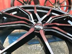 VW Transporter T5 T6 20 inch Alloy Wheels And Tyres Black PEARL HIGH LOAD 850KG