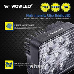 WOW 10 Pcs 27W 9 LED Work Light Flood Offroad Lamp SUV 4WD Truck Camp 12V 24V