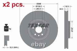 X2 Pcs Front Brake Disc Rotos X2 Pcs Set 92301805 Textar I