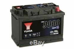 096 Yuasa Ybx9096 Agm Start-stop Batterie De Voiture 12v 70ah Avec 4 Ans De Garantie