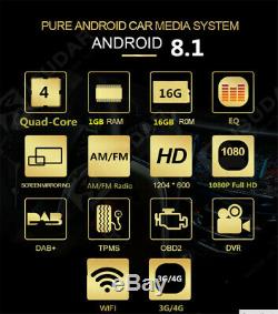 1 Din Android 8.1 9 1080 P Quad-core Ram 1 Go Rom 16 Go De Voiture Stéréo Radio Gps Obd