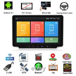 10.1in 1din Voiture Stereo Radio Mp5 Lecteur Gps Sat Nav Chef Unité Wifi Android 9.1