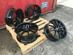 18 Alloy Wheels Spyder Black Fit Pour Ford Focus Mk2 Mk3 Inc St Brand New