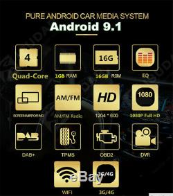 1din Réglable Android 9.1 10.1 1080p Quad-core 1 Go + 16 Go Car Stereo Gps Radio