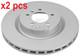 2 Pi&egrave;ces C&ocirc;t&eacute;s Gauche Et Droit Compatibles Land Rover Discovery Iv 3.0 4x4 Disque De Frein 17720 A.b.s.