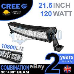 20 120w Courbe Led Cree Light Bar Combo Ip68 Lumière Off Road Driving 4x4 Bateau