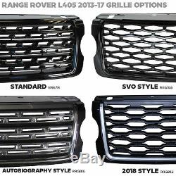 2018 Lifting Avant Look Grille Pour Range Rover Vogue L405 2013-17 Noir + Argent