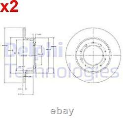 2X Disque de frein DELPHI Convient pour LAND ROVER Defender Discovery I Range Rover II 571912