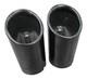 2x Embouts D'échappement Premium En Noir De Qualité Originale 67-73mm Pour De Nombreux Véhicules