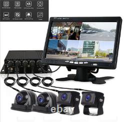 4ch Car Truck Dvr Enregistreur Vidéo +7 Hd Monitor+4 Matte Night Cameras Kit