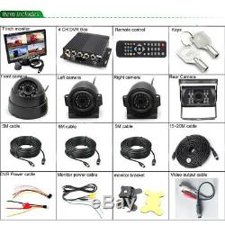 4ch Dvr Mdvr Video Recorder 7 Moniteur LCD Voiture + Vision 4 X Caméra Night