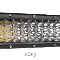 52inch Quad Row Led Light Bar Courbe Combo Faisceau Pour Offroad 4x4 Suv Câblage