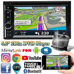 6.2 Double 2 Din In Dash Car CD DVD Player Usb Radio Stereo Mirrorlink Pour Gps