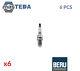 6x Beru Engine Spark Plug Set Plugs Z237 Un Nouveau Remplacement D'oe