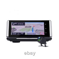 7in Android 5.1 Fhd Dual Lens Car Dvr Dash Cam Caméra Vue Arrière Gps Nav Wifi Adas