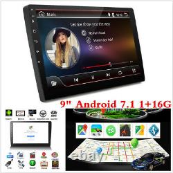9inch Android 7.1 Double Din Voiture Stereo Player Gps Sat Nav Obd Wifi Radio 1g+16g