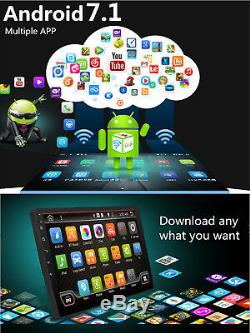 Android 7.1 Simple Din 10.1 Stéréo De Voiture Gps Sat Nav Sd Dab + Wifi Radio Bluetooth