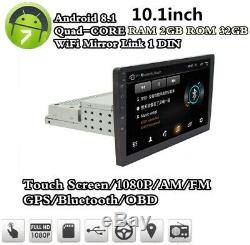 Android8.1 1din 10,1 Hd Head Unit Car Stereo Radio Mp5 Gps Sat Nav 2 + 32g
