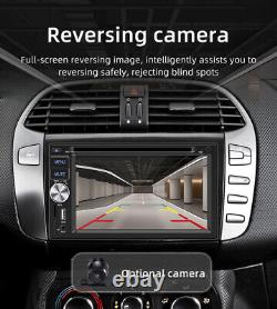 Autoradio stéréo de voiture Double Din CarPlay Bluetooth 6,2 pouces MP5 Player USB avec caméra à 8 LED