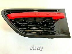 Calandre Noire Brillante Et Évents Latéraux Avec Garniture Rouge Pour Range Rover Sport 10 -13