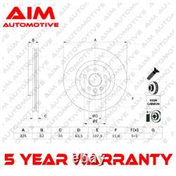 Disque de frein avant AIM convient au Land Rover Discovery Sport, Range Evoque, Jaguar E-Pace