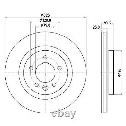 Disques de frein arrière Mintex revêtus paire pour Land Rover Range Rover MK4 3.0 P400 4x4