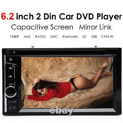 Double 2 Din Hd 6.2 Touch Car Lecteur DVD Miroir Pour Gps Stereo Radio + Caméra