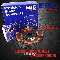 Ebc 354mm Turbo Rear Groove Gd Discs + Redstuff Pads Kit Set Kit8545